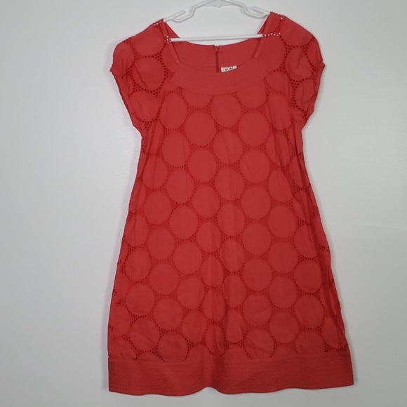 Mini Boden Other - Mini Boden Coral Girls Eyelet Dress Sz 11-12